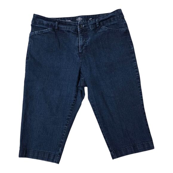 St Johns Bay Capris Womens 16P Denim Cotton Blend Comfy And Stylish - Picture 2 of 10